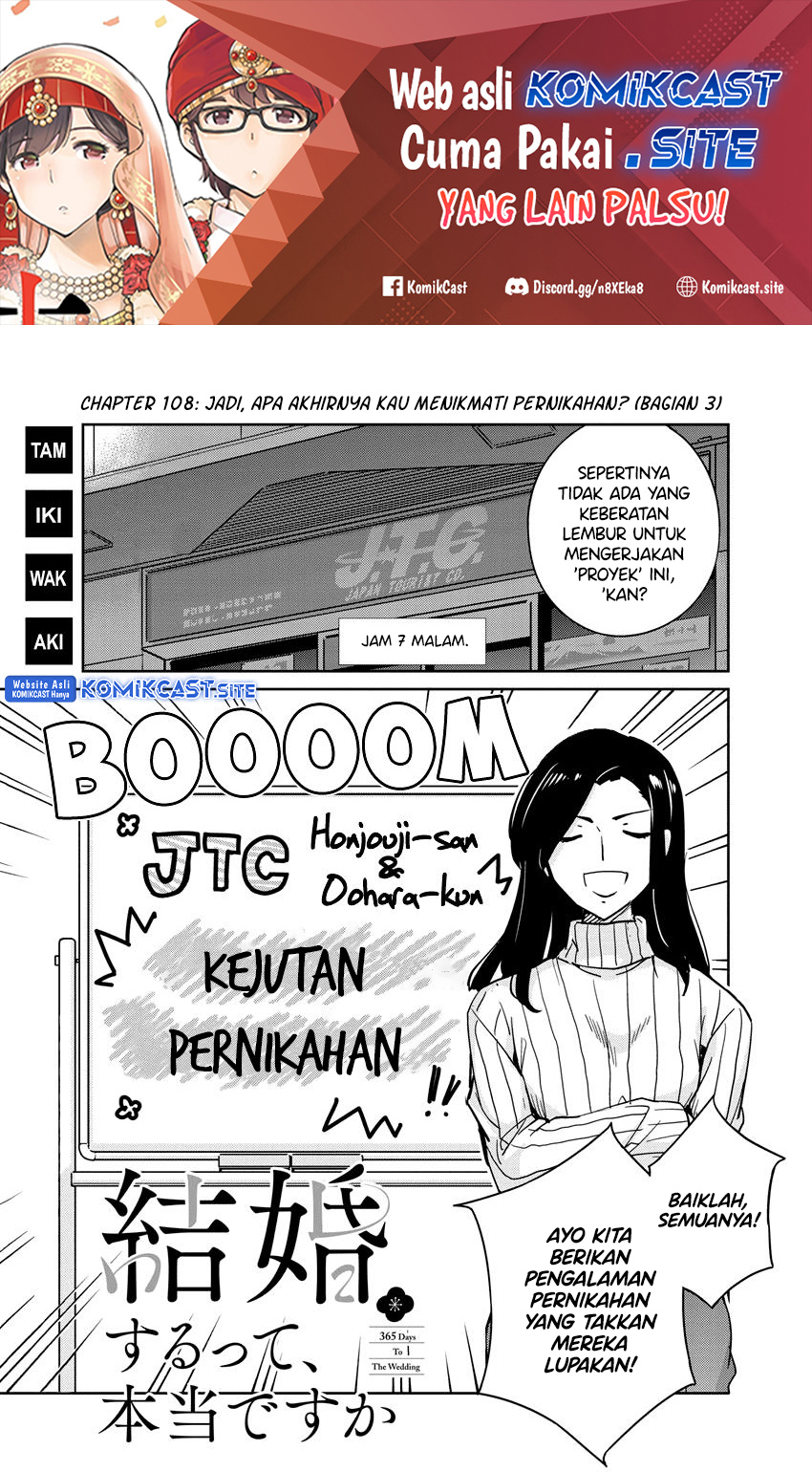 Kekkon Surutte, Hontou Desu ka? chapter 108